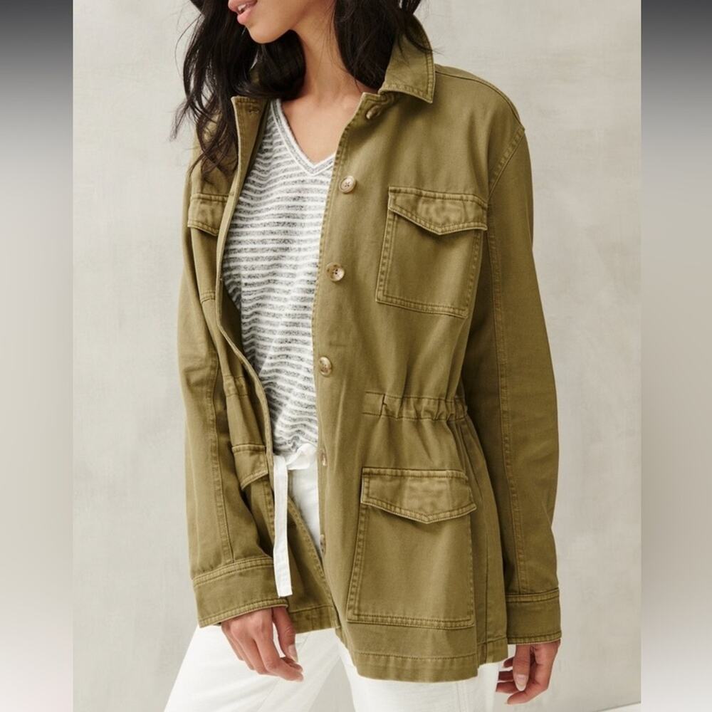 Lucky Brand Army Green Chore Jacket Medium Utility New - Picture 2 of 14